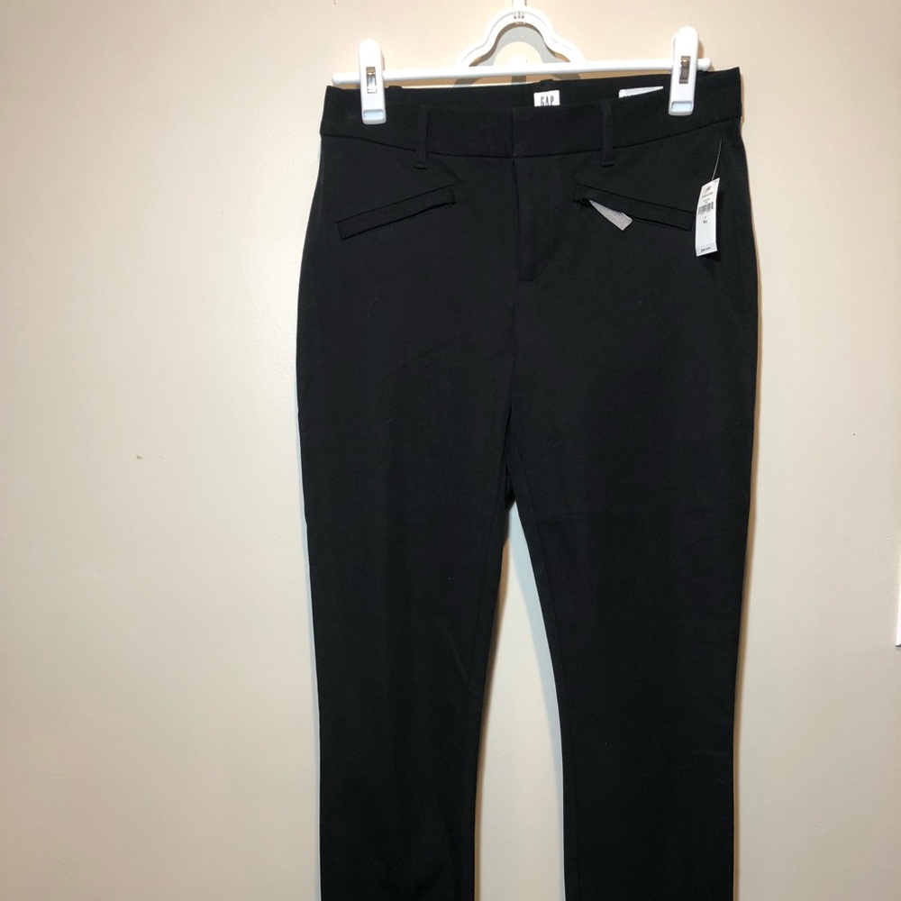 GAP 4 Tall Black Skinny Ankle Slacks Pants